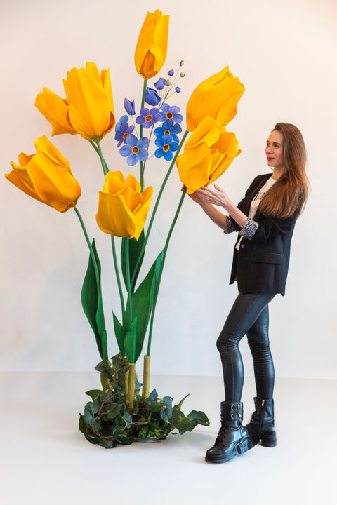 Reuzengele tulpenset