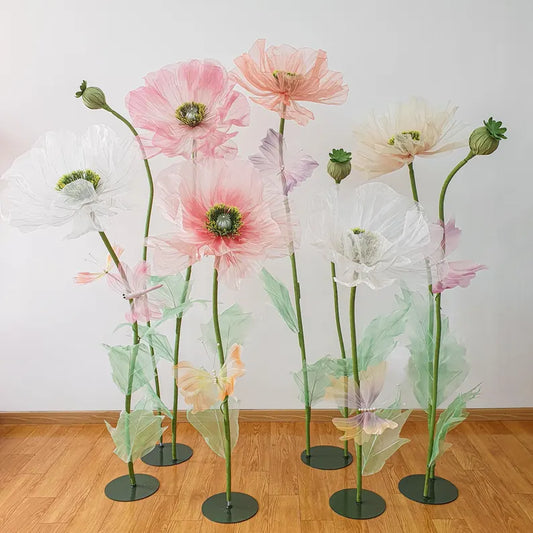 Betoverde bloemen en vlinders Set van 6 bloemen