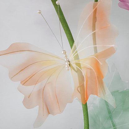 Betoverde bloemen en vlinders Set van 6 bloemen