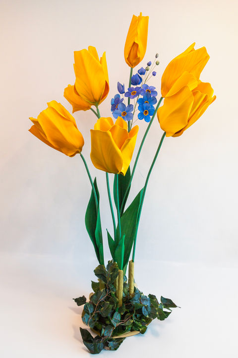 Reuzengele tulpenset