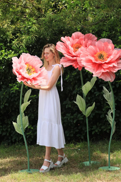 Reuzenpioenrozen in levendige tinten roze