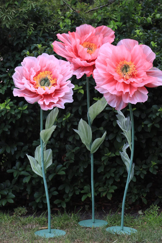 Reuzenpioenrozen in levendige tinten roze