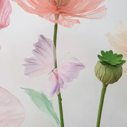 Betoverde bloemen en vlinders Set van 6 bloemen