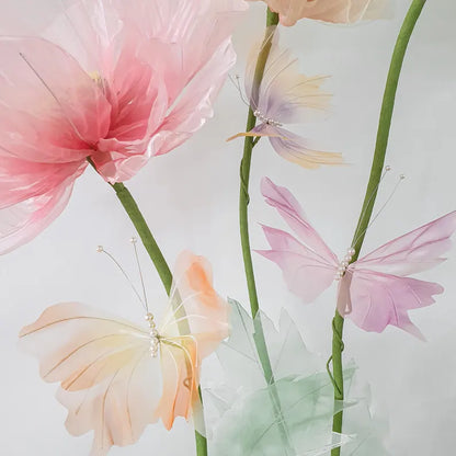 Betoverde bloemen en vlinders Set van 6 bloemen