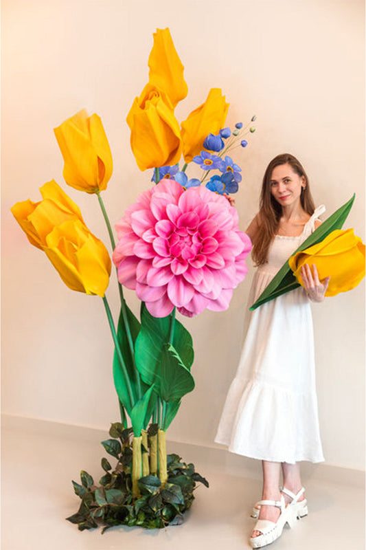Reuzengele tulpenset