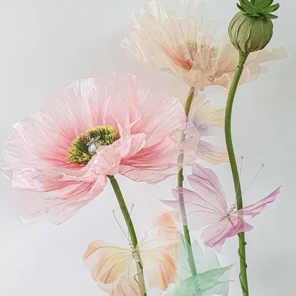 Betoverde bloemen en vlinders Set van 6 bloemen