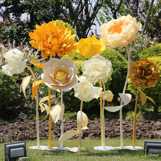 Reuze bloemen vrijstaande decoratie (7 bloemen)